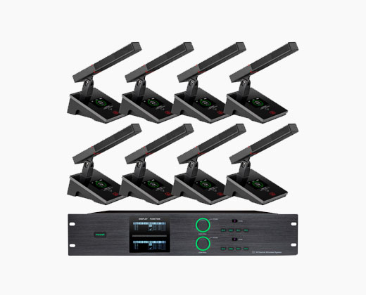 LAX UM-M180F 一拖八無線雙振膜會議話筒